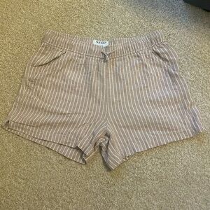 Linen Blend Pull On Shorts